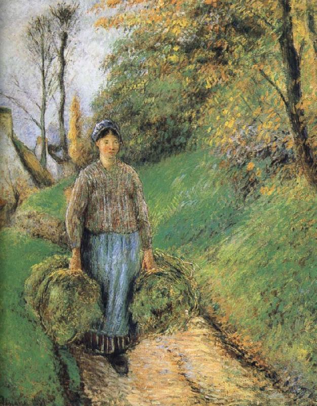 Camille Pissarro Mention hay farmer china oil painting image